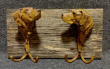 Hunting Dog Coat Hooks – Pair – #135