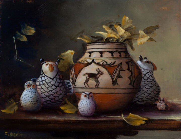 Owls in the Ginko Leaves – #80