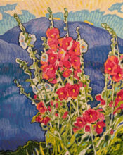 Pueblo Peak Hollyhocks – #169